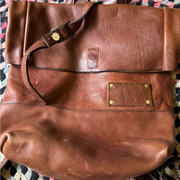 Portland Leather Brown Backpack - Picture 6 of 10
